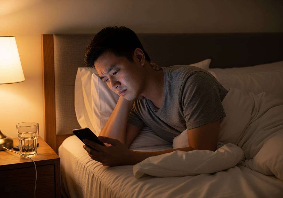 床上低頭族警訊：頸椎前曲 45 度，肩頸痠痛比你想的更嚴重