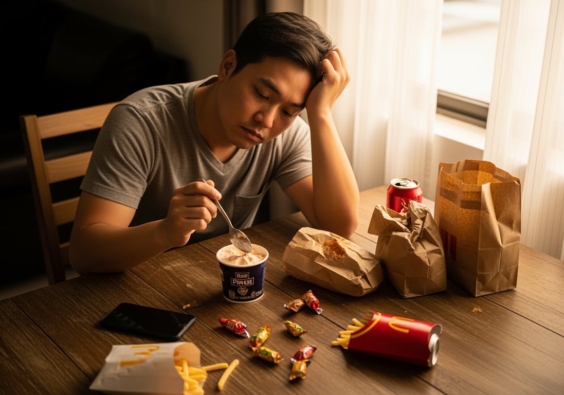 高油糖飲食與憂鬱症：為什麼速食、甜食反而讓心情更糟？